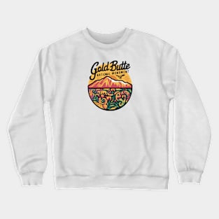 Gold Butte Round Retro Illustration Crewneck Sweatshirt